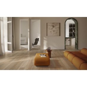 Houtlook tegel Levi beige bruin M33 als woonkamertegels gelegd