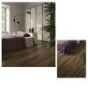 Houtlook tegel Levi donker bruin M34 in de slaapkamer gelegd_inspiratie foto