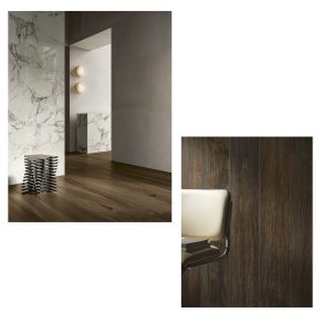 Houtlook tegel Levi donker bruin M34 inspiratie foto
