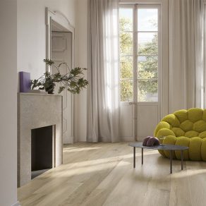 Houtlook tegel Levi licht beige M31 als woonkamertegels gelegd_inspiratie foto