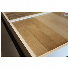 Houtlook tegel - keramisch parket 20x120 cm Marbella bruin Nav38 in de showroom