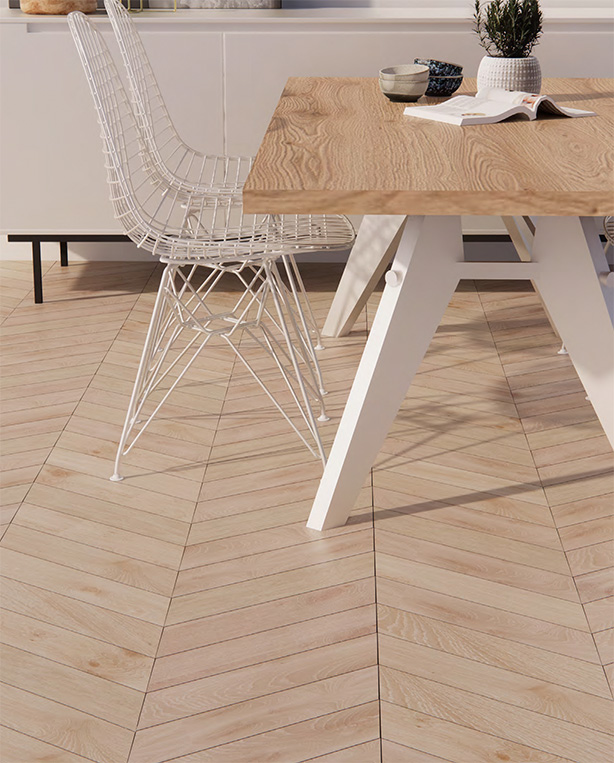 Keramisch Parket 8x40 cm Hongaarse punt Catalonia Beige R62 - inspiratie foto Keramisch Parket 8x40 cm Hongaarse punt Catalonia Beige R62 - inspiratie foto