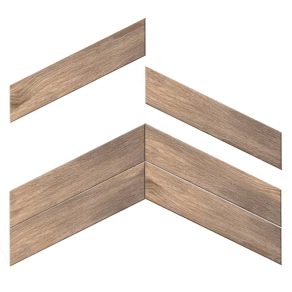 Keramisch Parket 8x40 cm Hongaarse punt Catalonia Lichtbruin R65 - Visgraatmotief