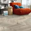 Keramisch Parket 9,8×46,5 cm Hongaarse punt Licht Grijs A98 - sfeerfoto