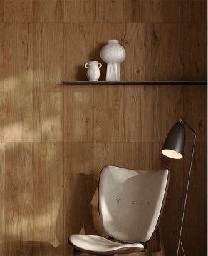 Keramisch Parket Brescia bruin CC40 - als wandtegels gebruikt