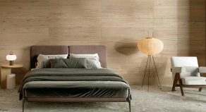 Keramisch Parket Brescia bruin naturel CC41 - als wandtegels gebruikt