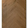 Keramisch parket 15x60 cm Brescia bruin CC40- visgraat voorbeeld op de vloer