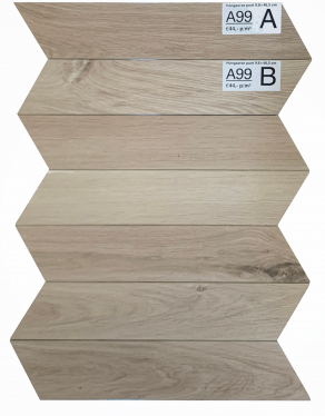 Keramisch parket 9,8×46,5 cm Hongaarse Punt Beige A99 is mooi op de vloer en wand