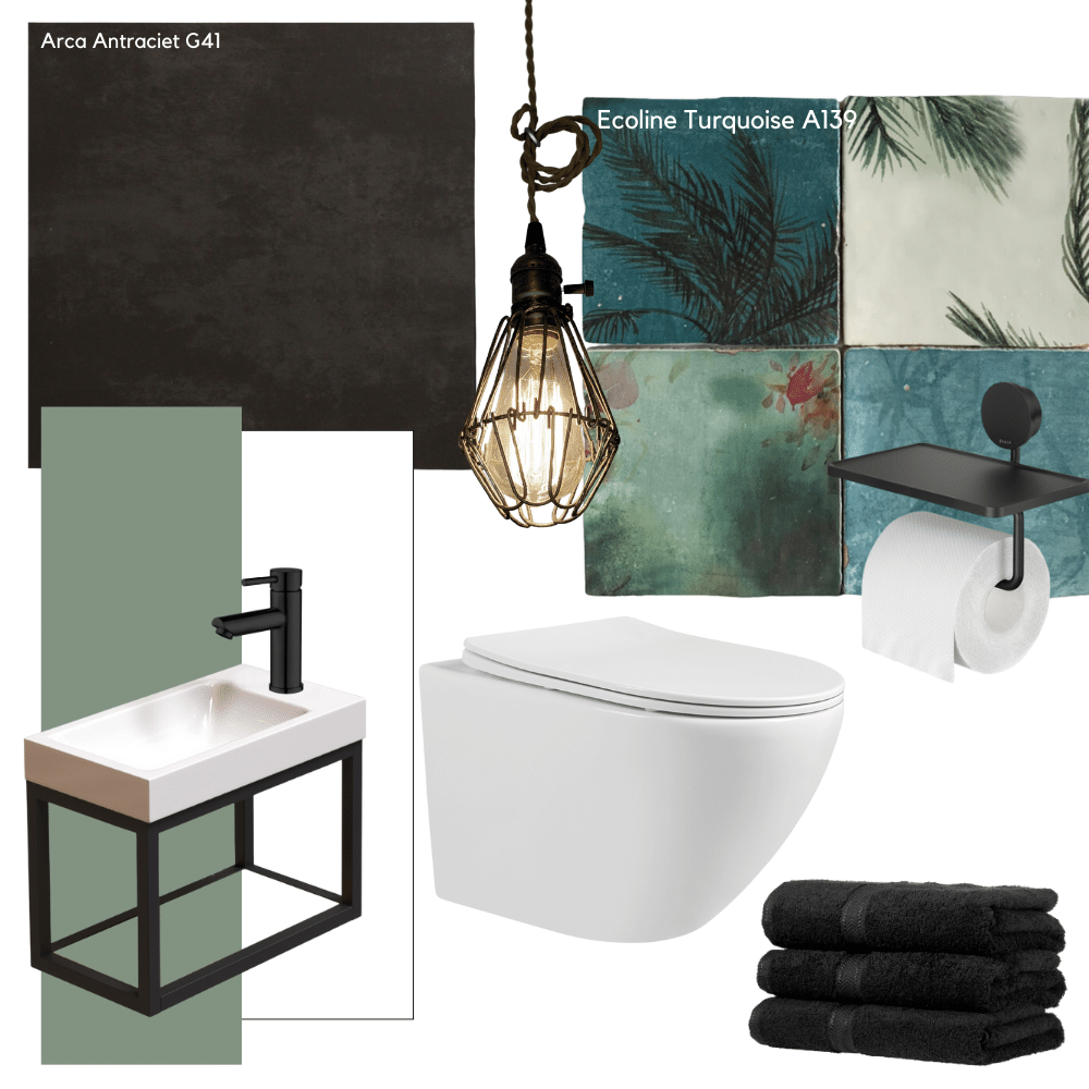 Moodboard - toilet inspiratie in goen