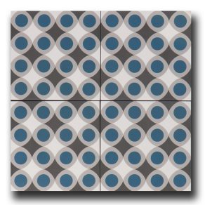 Portugese tegel 20x20 cm Gainesville blauw grijs C261