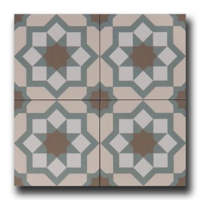 Portugese tegel 20x20 cm Raton groen taupe C273