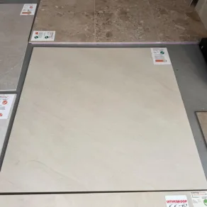 Vloertegel 120x120 cm Leistoonlook Soft Beige NAV81