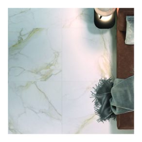 Vloertegel 120x120 cm Marmerlook Cifre Diamond Gold mat RBT04 sfeerfoto