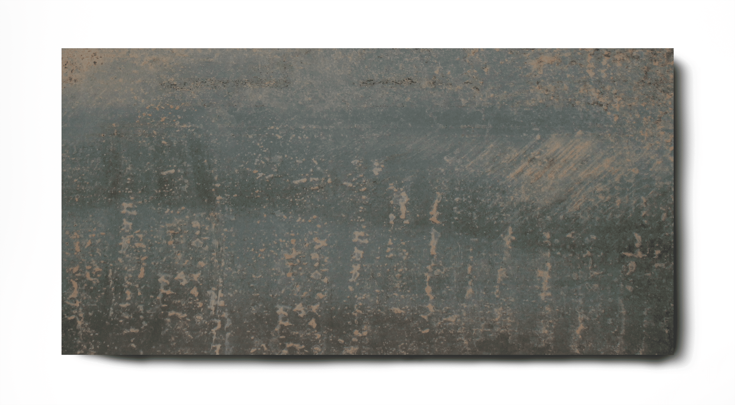 Vloertegel 120x260 cm Bruin Groen Roest C100 Vloertegel 120×260 cm Bruin Groen Roest C100 is ook leverbaar in 30x60 cm, 60x60 cm en 60x120 cm. Metaallook tegels zijn een echte eyecatcher in de ruimte. Gebruik metaallook in combinatie met betonlook of keramisch parket voor een speels effect. Gebruik deze tegels op de vloer, wand en in combinatie met vloerverwarming.