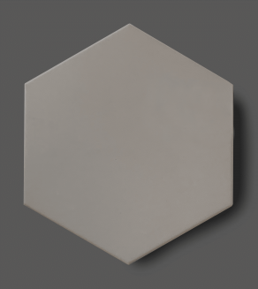 Vloertegel 15x17 cm Hexagon Grijs C160 Is geschikt op de vloer en wand.