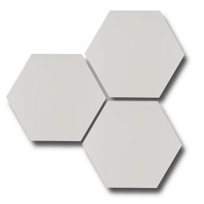 Vloertegel 17,5x20 cm Hexagon Gradi wit A408