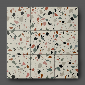 Vloertegel 20x20 cm Terrazzo Multicolor A317 is geschikt voor op de vloer en wand.