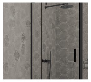 Vloertegel 20x24 cm Decortegels hexagon Merci Antraciet R90
