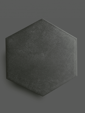 Vloertegel 23×26 cm Hexagon Zwart A314 is geschikt op de vloer en wand
