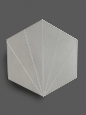 Vloertegel 23×26 cm Hexagon Streep Licht Grijs A307 is geschikt op de vloer en wand