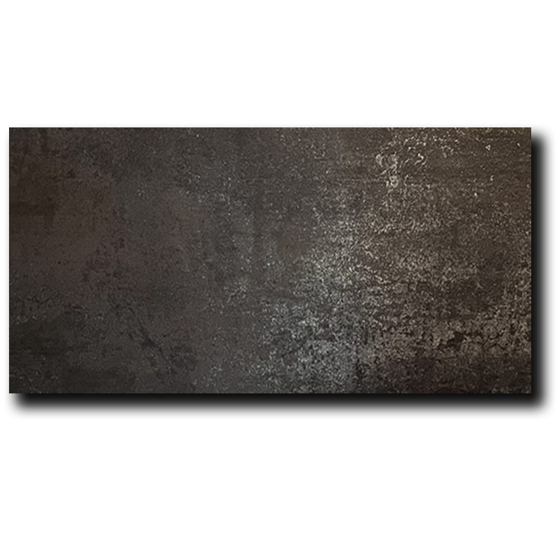 Vloertegel 30x60 cm Metallook Metallica Antraciet A110