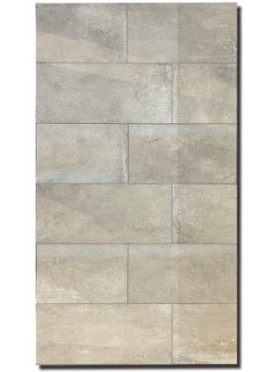 Vloertegel 30×60 cm betonlook Gadu beige DC114 - gelegd op de vloer