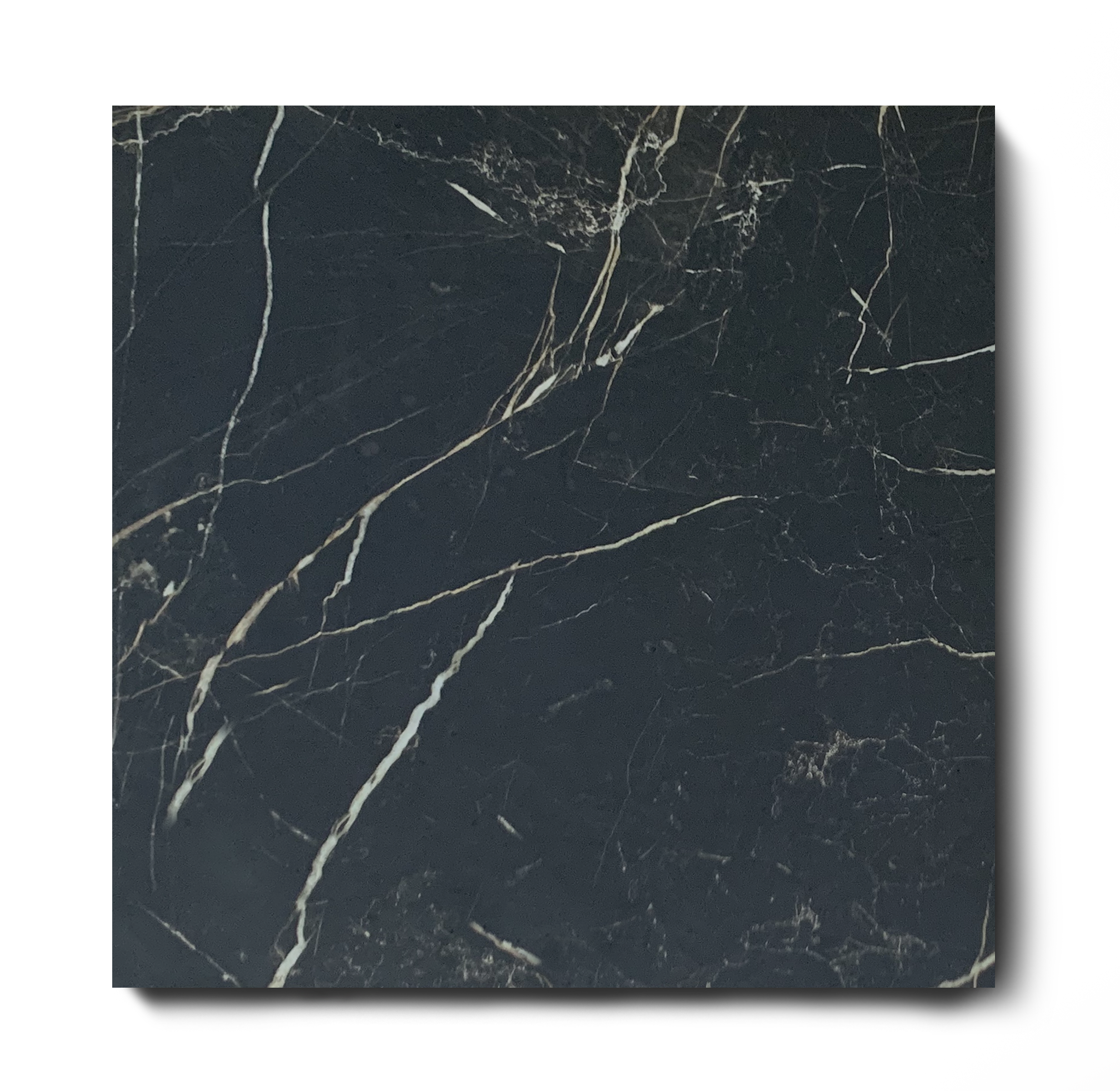 Vloertegel 60x60 cm Marmerlook Carrara Zwart Mat | RB Tegels Tiel