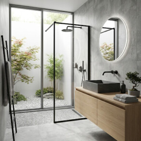 Vloertegel 60x120 cm Betonlook New Grijs STR1 als badkamertegels