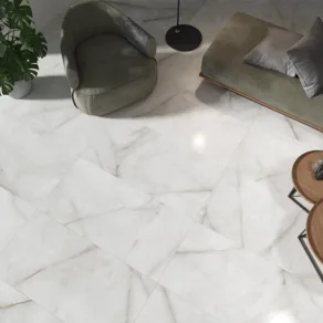 Vloertegel 60x120 cm Marmerlook Algarve Licht Grijs N104 als woonkamertegels