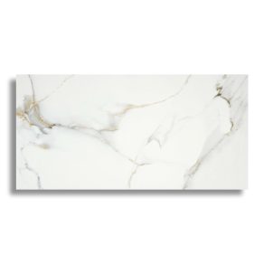 Vloertegel 60x120 cm Marmerlook Carrera Goud Mat N76. Ook in andere maten leverbaar