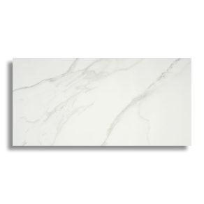 Vloertegel 60x120 cm Marmerlook Carrera Wit Grijs Mat N77. Ook in andere maten leverbaar