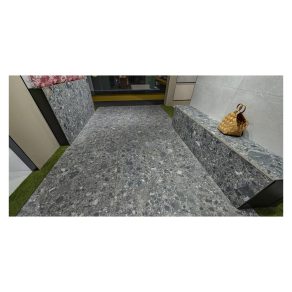 Vloertegel 60x120 cm Terrazzo Animo antraciet N57 sfeerfoto-