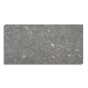 Vloertegel 60x120 cm Terrazzo Rock antraciet N55