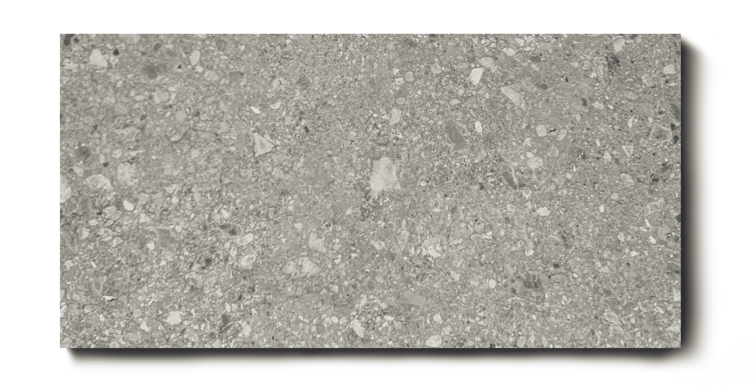 Vloertegel 60x120 cm Terrazzo-look Grijs A19 Vloertegel 60x120 cm Terrazzo-look Grijs A19 is ook leverbaar in 90x90 cm. Deze gebakken keramische tegels zijn bijna niet te onderscheiden van origineel natuursteen door het natuurlijke reliëf. Keramische tegels zijn gemakkelijker te onderhouden en hoeven niet geïmpregneerd te worden.