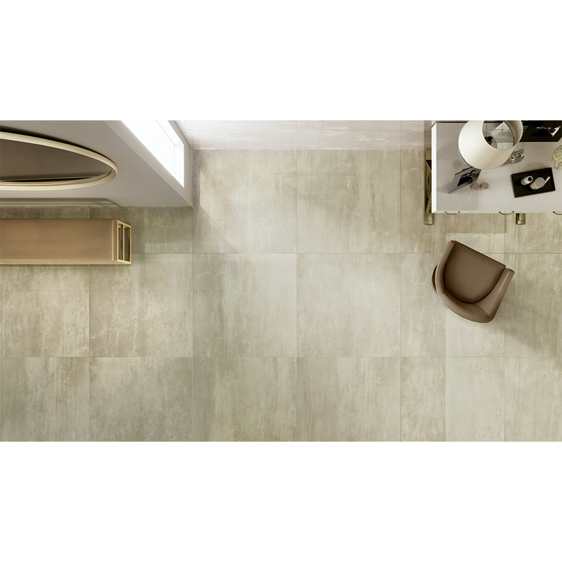 Vloertegel 60x120 cm natuursteenlook Flori beige M2