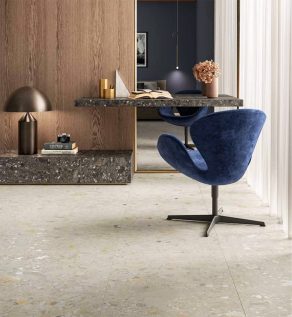 Vloertegel 60x120 cm terrazzolook Amelia Ivory CC34 - inspiratie