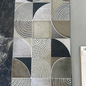 Vloertegel 60x60 cm Decortegel mix Inferno R10 DC143 in rb tegels showroom_