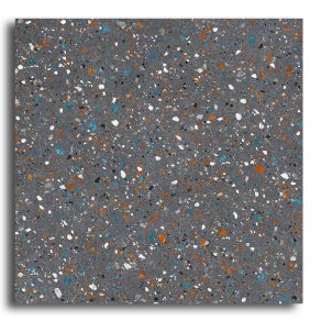 Vloertegel 60x60 cm Terrazzo Architect antraciet R97