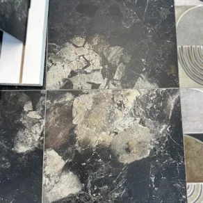 Vloertegel 60x60 cm Terrazzo Argo Zwart R10 DC140 in rb tegels showroom details foto_