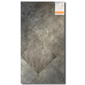 Vloertegel natuursteenlook Padua Antraciet CC39 - voorbeeld op de vloer