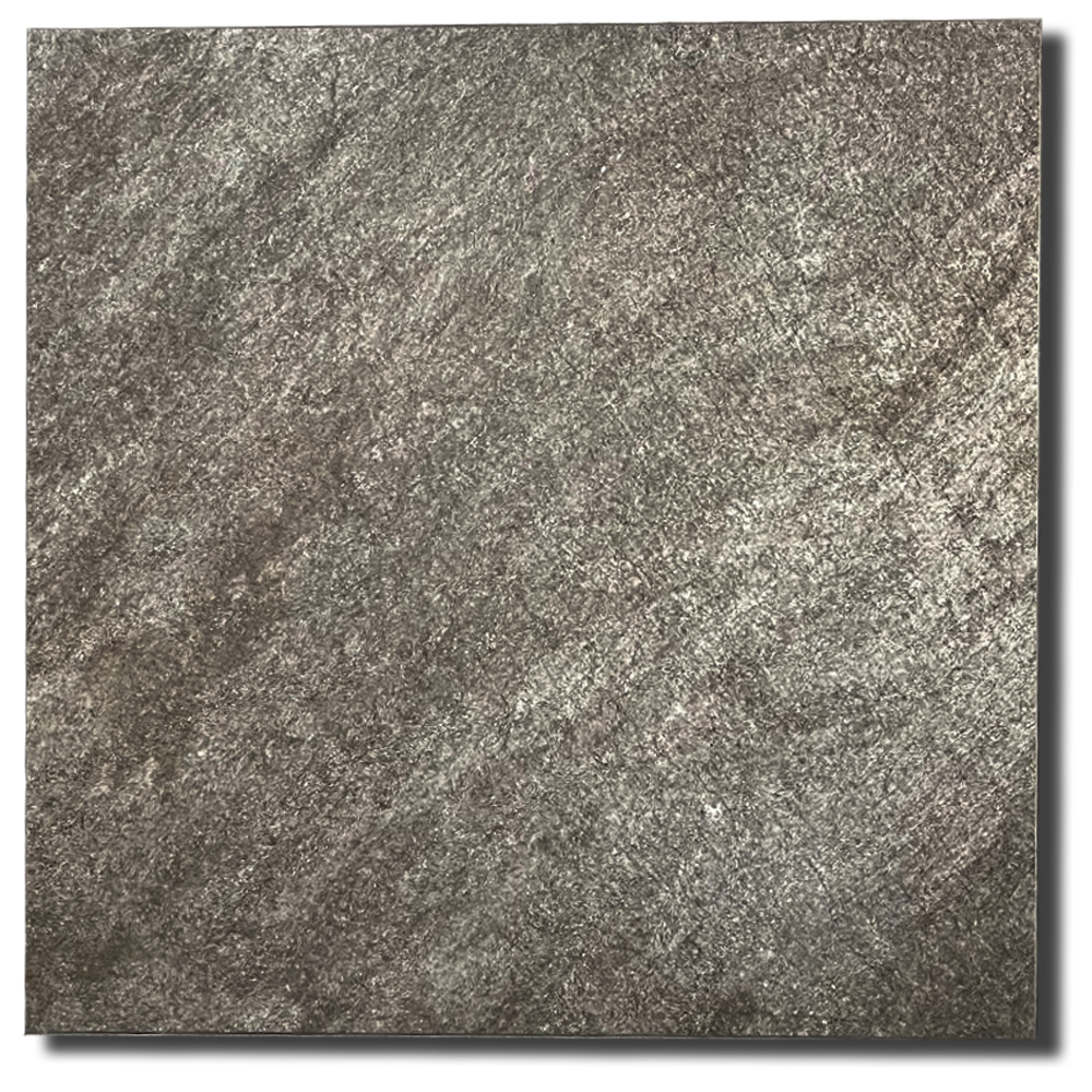 Vloertegel 60x60 cm natuursteenlook Padua Antraciet CC39