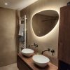Vloertegel 60×120 cm Betonlook Merci taupe R24_als badkamertegels gebruikt