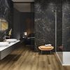 Vloertegel APE Night Luxe Mate Marmerlook Zwart A83- sfeerfoto