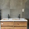 Vloertegel 60×60 cm Betonlook licht grijs DC89 - voorbeeld van onze showroom