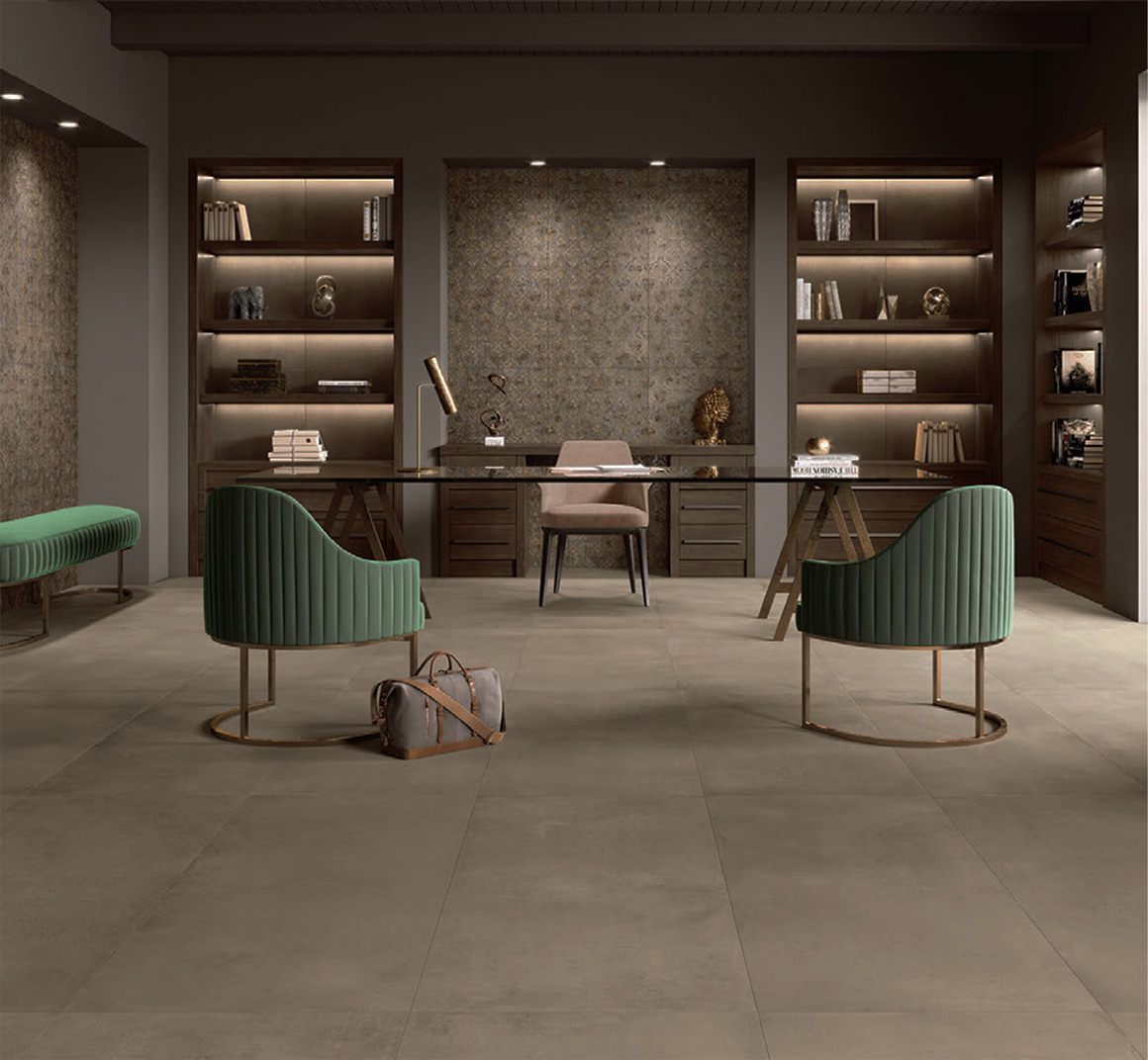 Vloertegel 60×60 cm betonlook Garda bruin CC31 - inspiratie