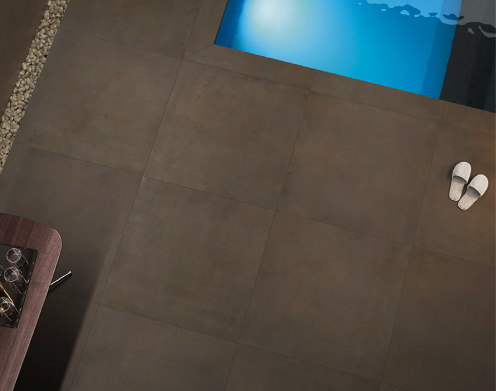 Vloertegel 60×60 cm betonlook Garda bruin moka CC32 - inspiratie