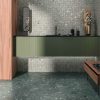 Vloertegel 60×60 cm terrazzolook Amelia Groen CC37 - in de badkamer