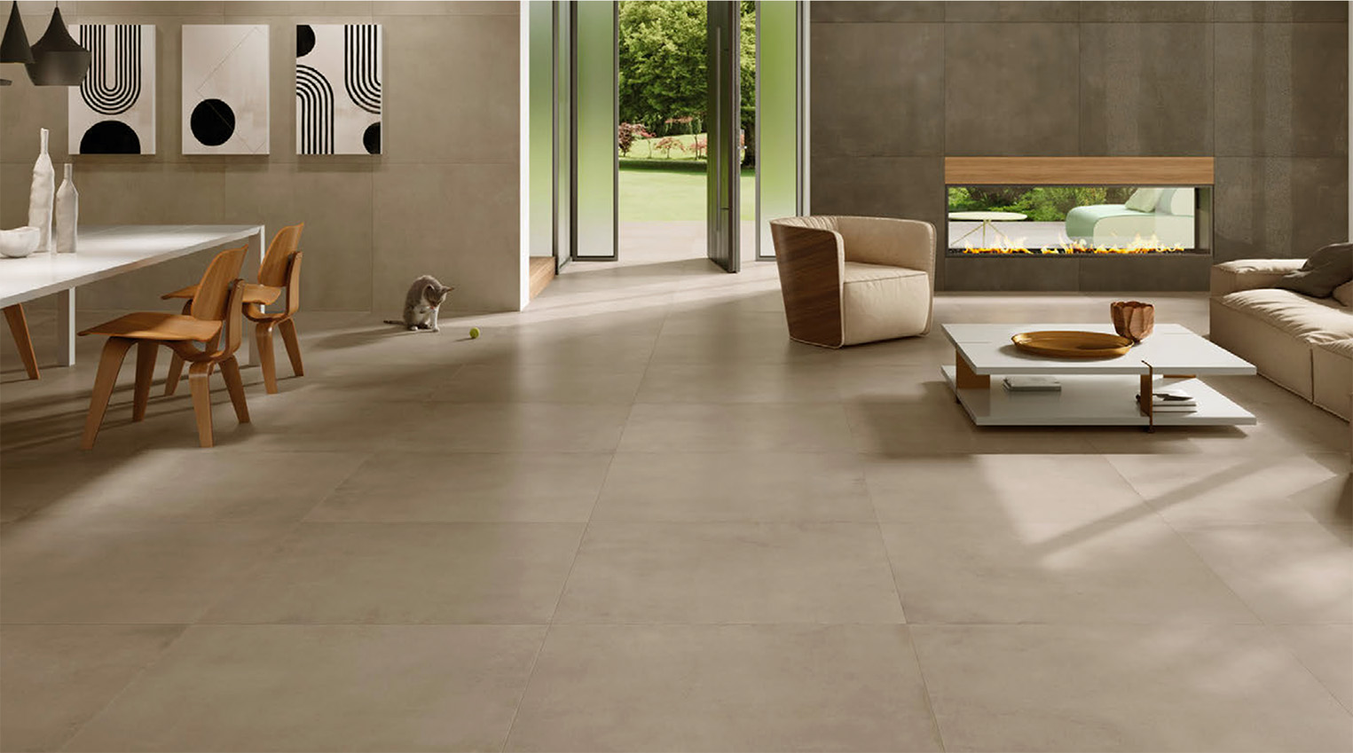 Vloertegel 80×80 cm Betonlook Garda bruin grijs CC29 - inspiratie