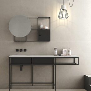 Vloertegel Betonlook Montpellier taupe R118 als badkamertegels_inspiratie foto