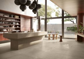 Vloertegel Betonlook Roma Beige grijs M23 op de vloer - inspiratie